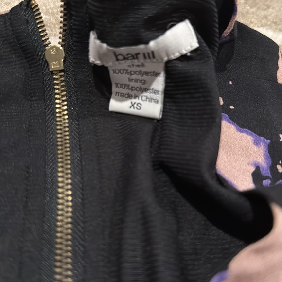Bar III Asymmetrical Black and Purple Dress. Size XS - Picture 4 of 6
